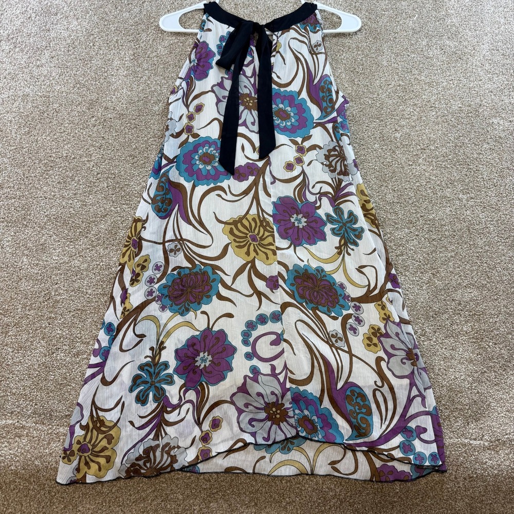 Sneak Peek Womens Floral‎ Halter Dress Sleeveless Tie Back M L Festival Boho